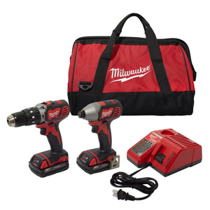 Milwaukee 2697-22CT M18 18-Volt Lithium-Ion Cordless Hammer Drill/Impact Driver Combo Kit